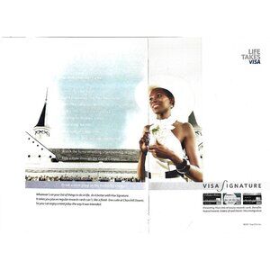 Visa Signature Bucket List ADVERT 2000s Vintage Print Ad 2 PAGE 10 inch